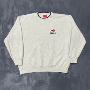 Vintage Chiefs NFL Crewneck Sweatshirt Mens XL Grey 1990s NFL Tag